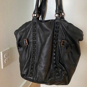 LIEBESKIND Berlin black leather studded bag